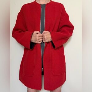 Emanuel Ungaro double sided coat size petite medium wool modernist